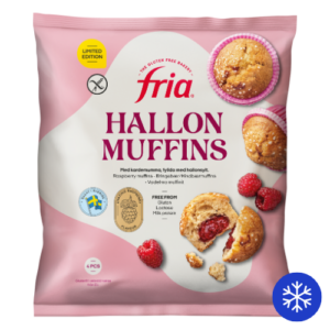 Fria Hallon Muffins 8x200g 4stk í poka